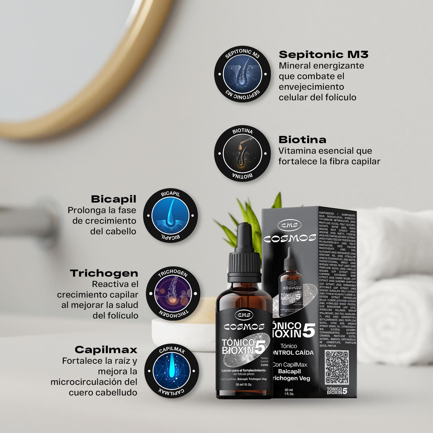 Combo Control Caída CMS Cosmos Bioxin 5
