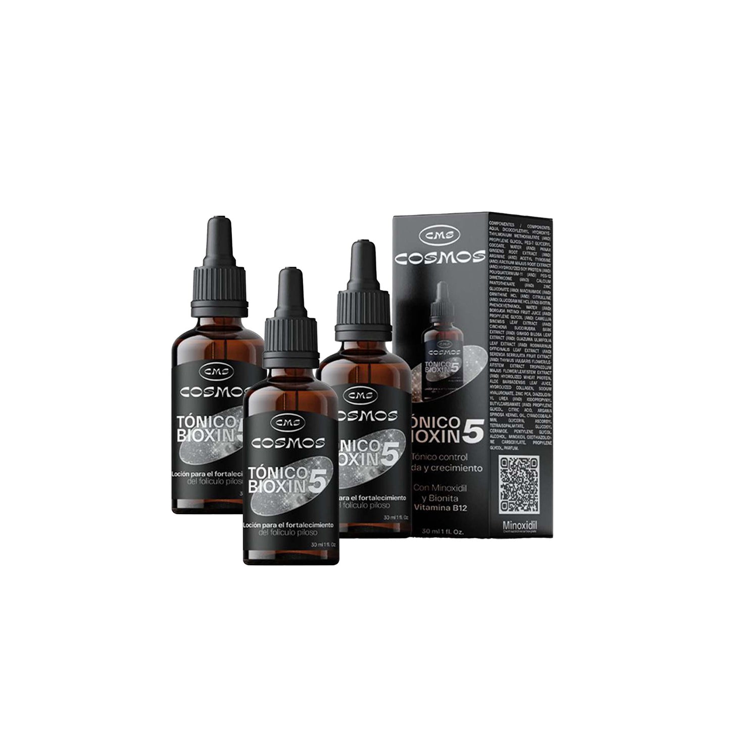 Tónico Anticaída Masculino CMS Cosmos Bioxin 5 PAGA 2 LLEVA 3
