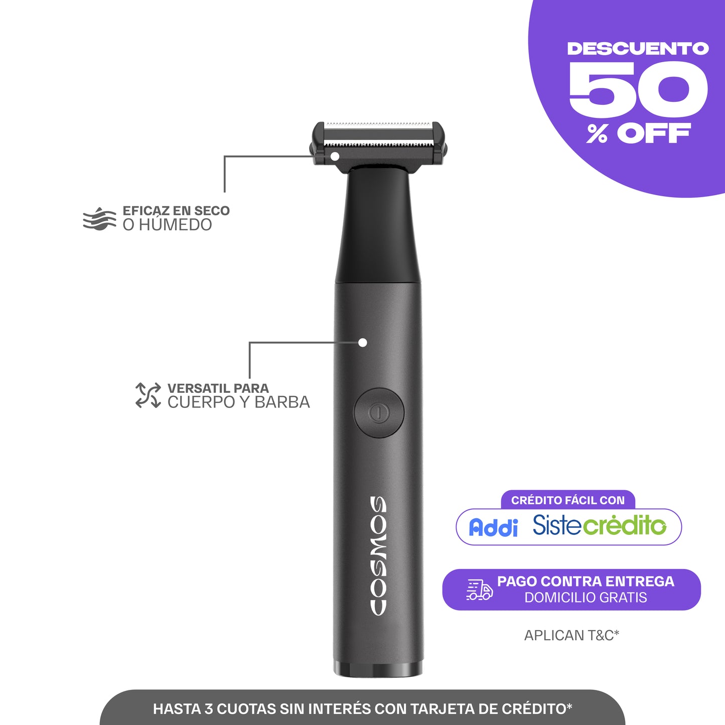 Maquina Multifuncional Cosmos Beta Blade  + Cepillo Sin Mango