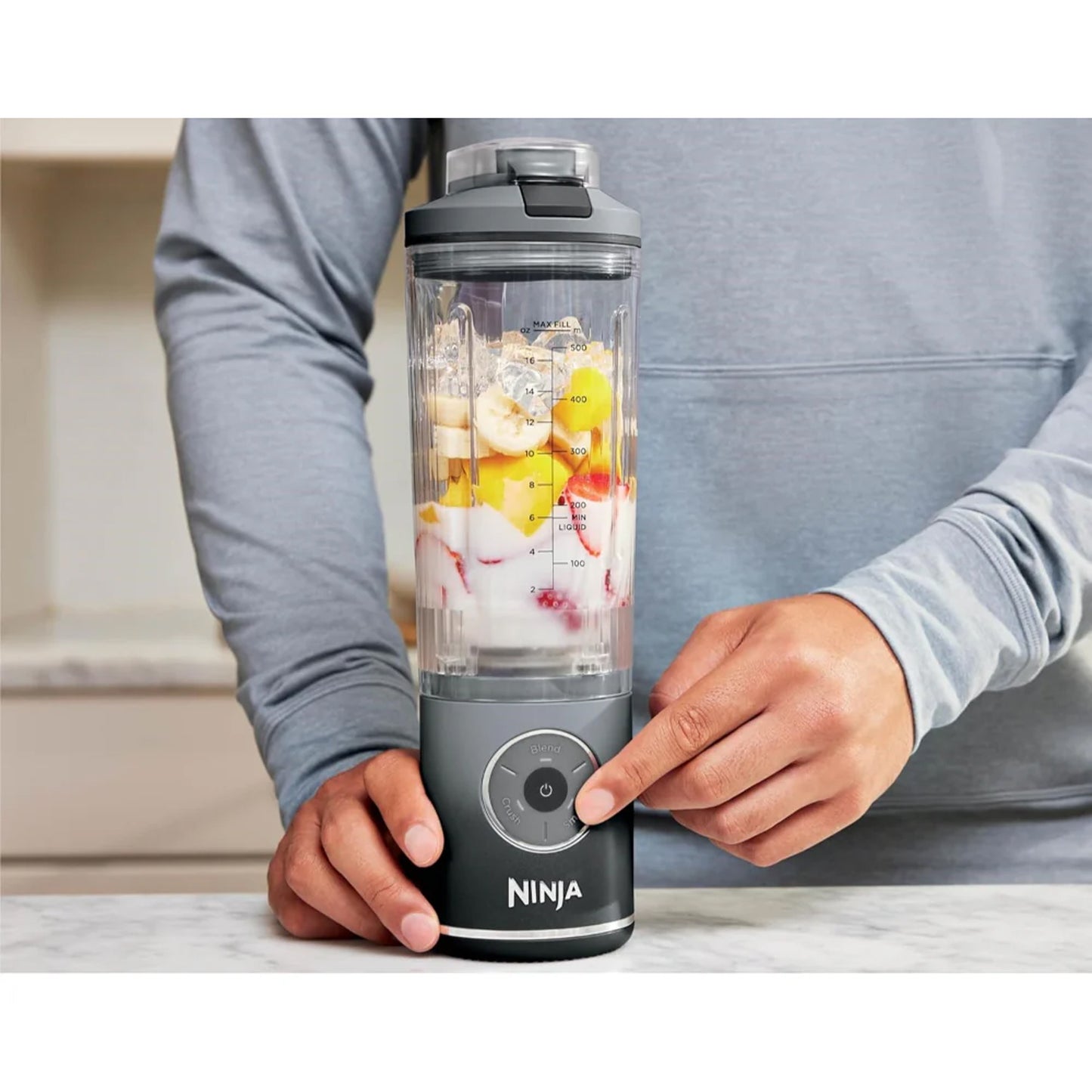 Licuadora Portatil Recargable Ninja Blast BC251GY Gris Frio