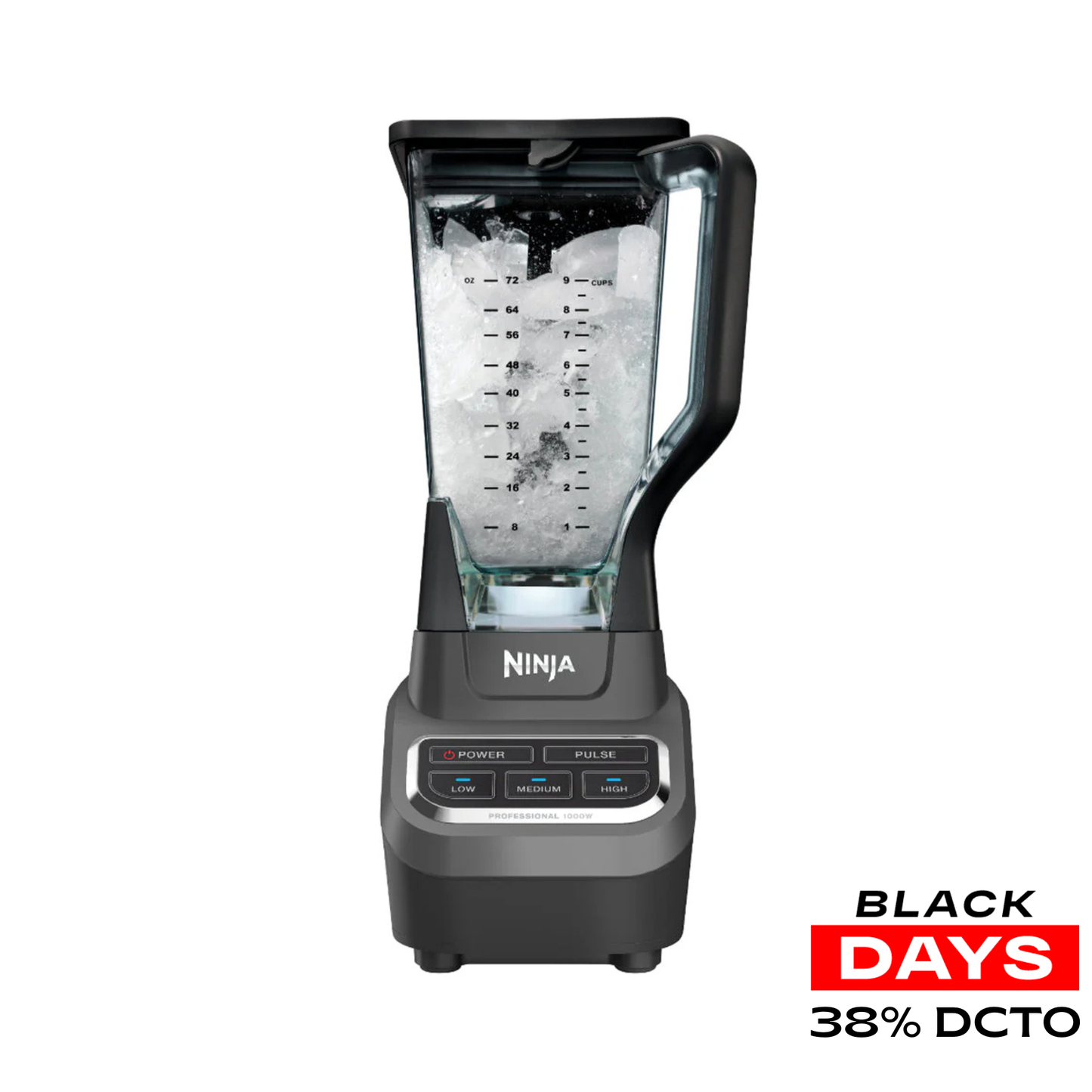 Licuadora Profesional Ninja BL610 3 Velocidades Negra